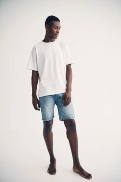 Straight Short WASHED BLUE CORD