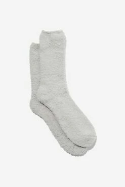Fluffy Bed Sock WHITE/MILITARY STRIPE -Mens Clothing Store 3611113 13 2