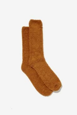 Fluffy Bed Sock WHITE/MILITARY STRIPE -Mens Clothing Store 3611113 16 2