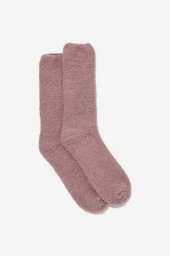 Fluffy Bed Sock WHITE/MILITARY STRIPE -Mens Clothing Store 3611113 17 2