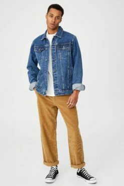 Loose Fit Pant FOREST GREEN CORD -Mens Clothing Store 3611150 02 2