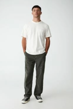 Loose Fit Pant FOREST GREEN CORD -Mens Clothing Store 3611150 04 1
