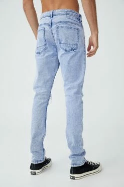 Super Skinny Jean TOUR BLUE BLOWOUT REPAIR -Mens Clothing Store 3611176 01 4