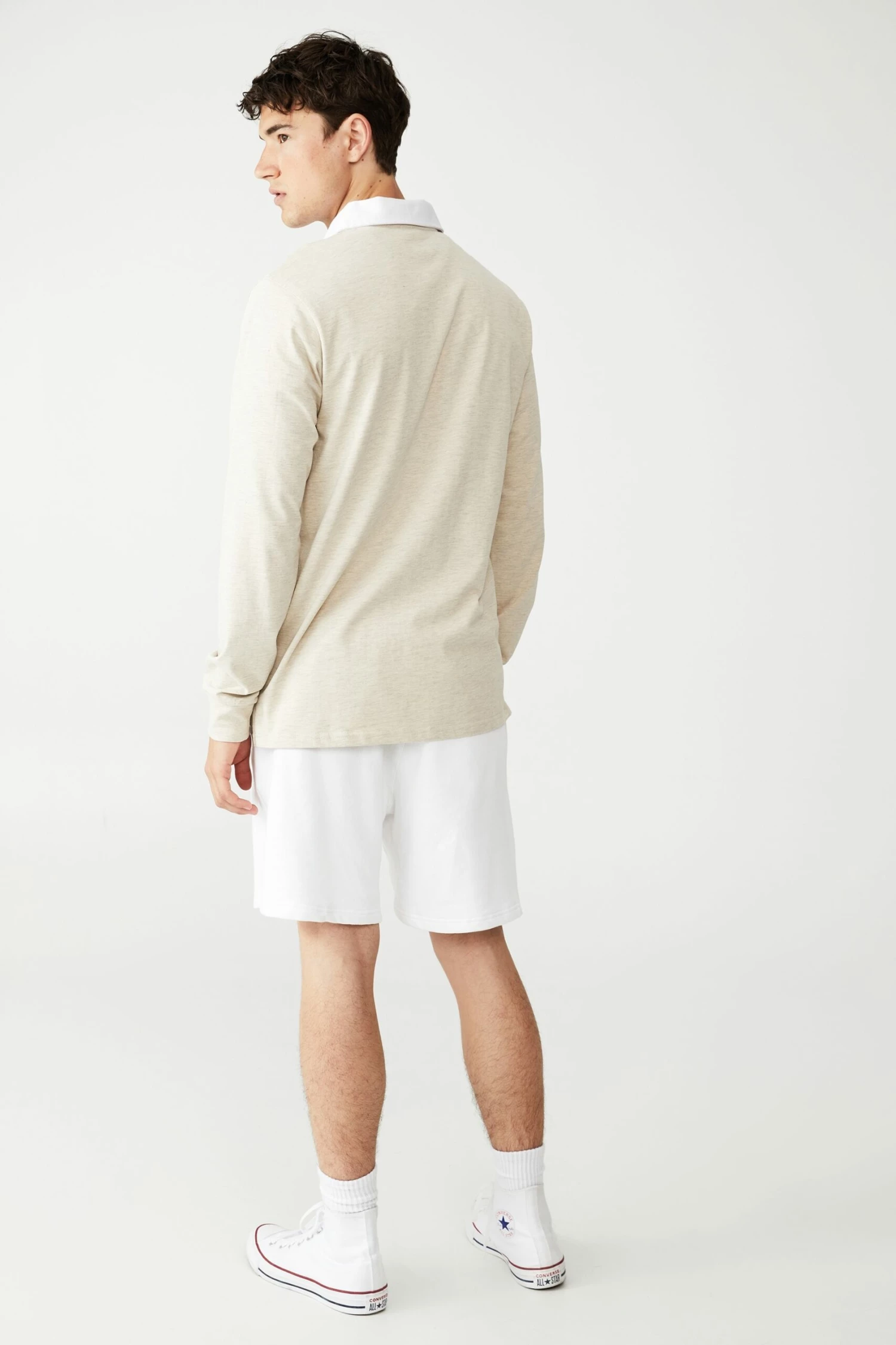 Rugby Collab Long Sleeve Polo LCN BRO OATMEAL MARLE / BROWN VINTAGE 7 Rugby Collab Long Sleeve Polo LCN BRO OATMEAL MARLE / BROWN VINTAGE - Image 7