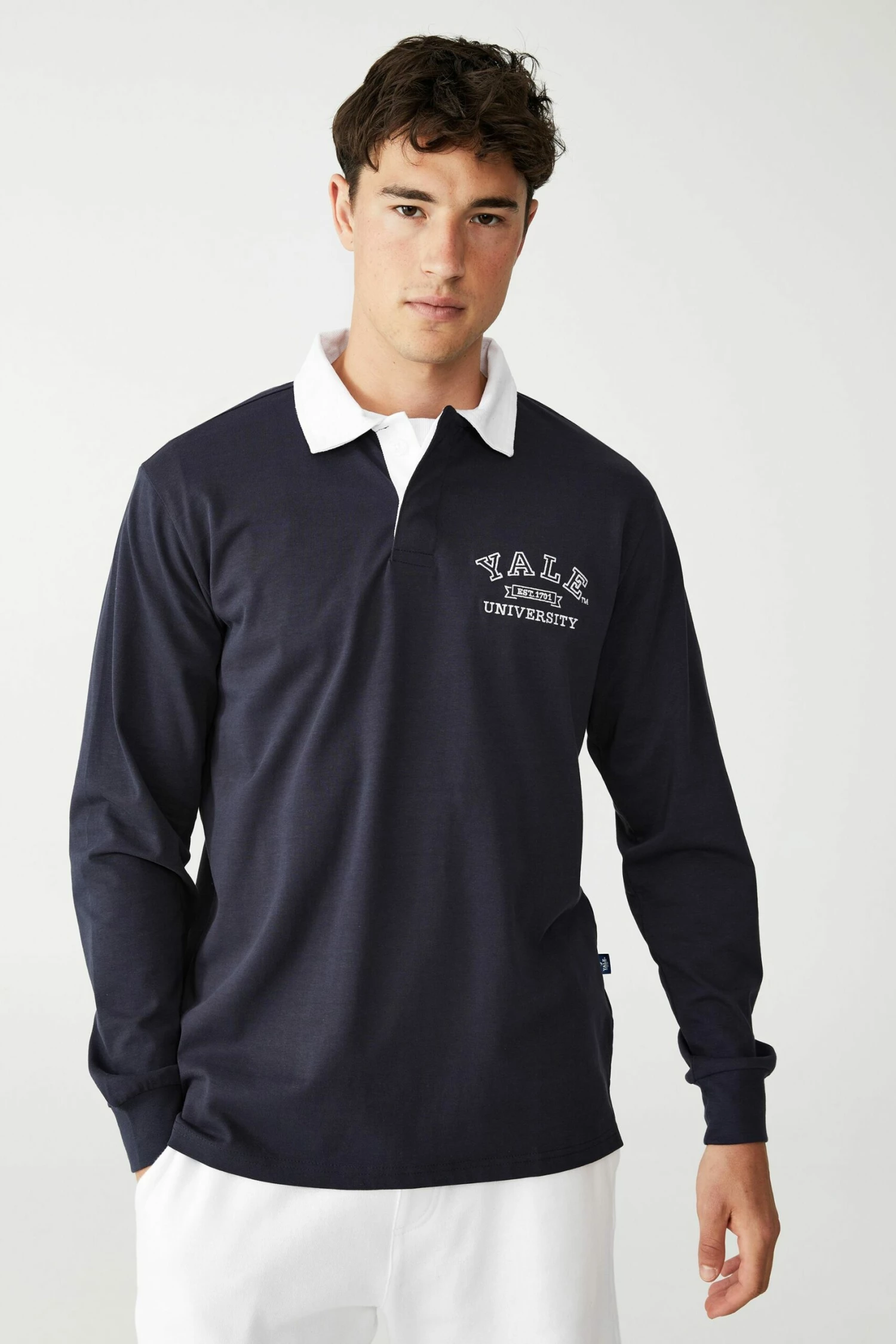 Rugby Collab Long Sleeve Polo LCN BRO OATMEAL MARLE / BROWN VINTAGE 2 Rugby Collab Long Sleeve Polo LCN BRO OATMEAL MARLE / BROWN VINTAGE - Image 2