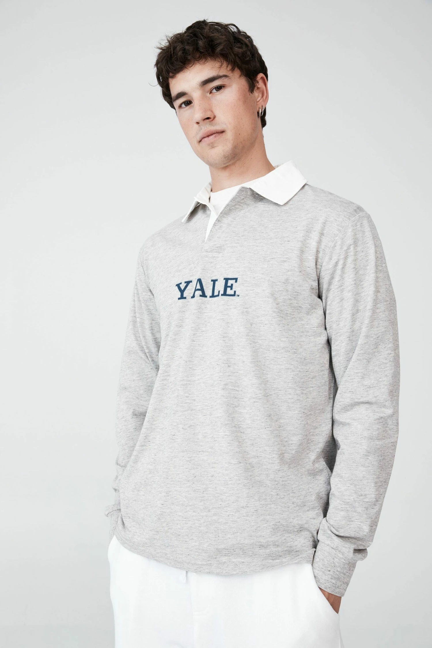 Rugby Collab Long Sleeve Polo LCN BRO OATMEAL MARLE / BROWN VINTAGE 1 Rugby Collab Long Sleeve Polo LCN BRO OATMEAL MARLE / BROWN VINTAGE