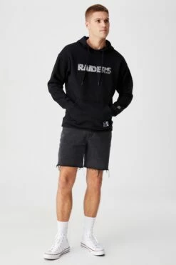 Active Nfl Oversized Pullover LCN NFL BLACK/RAIDERS LOGO -Mens Clothing Store 3611200 01 4