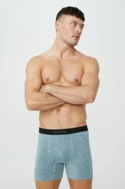 Mens Seamless Long Leg Trunks BLACK/BLACK