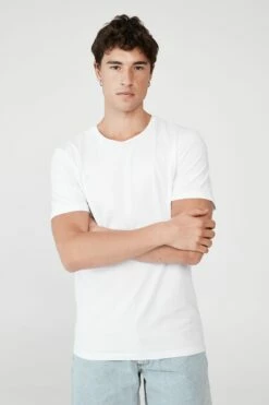 Organic Crew T-Shirt STONE CLAY -Mens Clothing Store 3611220 02 2