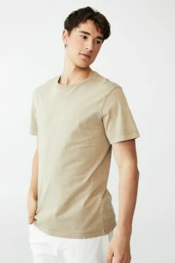 Organic Crew T-Shirt STONE CLAY -Mens Clothing Store 3611220 13 2