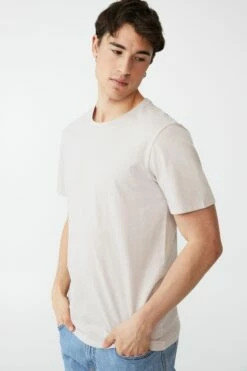 Organic Crew T-Shirt STONE CLAY -Mens Clothing Store 3611220 14 2