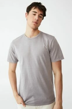 Organic Crew T-Shirt STONE CLAY -Mens Clothing Store 3611220 21 2