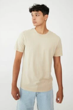 Organic Crew T-Shirt STONE CLAY -Mens Clothing Store 3611220 29 2