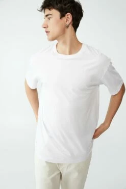 Organic Loose Fit T-Shirt WHITE 20 Organic Loose Fit T-Shirt WHITE -Mens Clothing Store 3611221 02 2 1