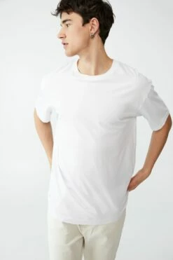 Organic Loose Fit T-Shirt WHITE 18 Organic Loose Fit T-Shirt WHITE -Mens Clothing Store 3611221 02 2