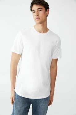 Organic Longline T-Shirt BONE -Mens Clothing Store 3611222 02 2