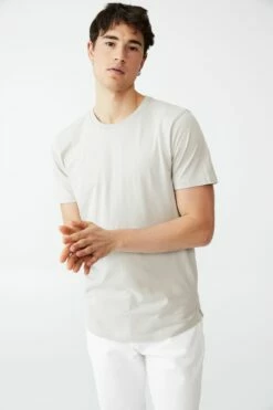 Organic Longline T-Shirt BONE -Mens Clothing Store 3611222 03 2