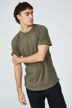 Organic Longline T-Shirt BONE -Mens Clothing Store 3611222 05 1