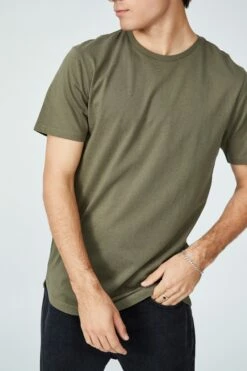 Organic Longline T-Shirt BONE -Mens Clothing Store 3611222 05 4