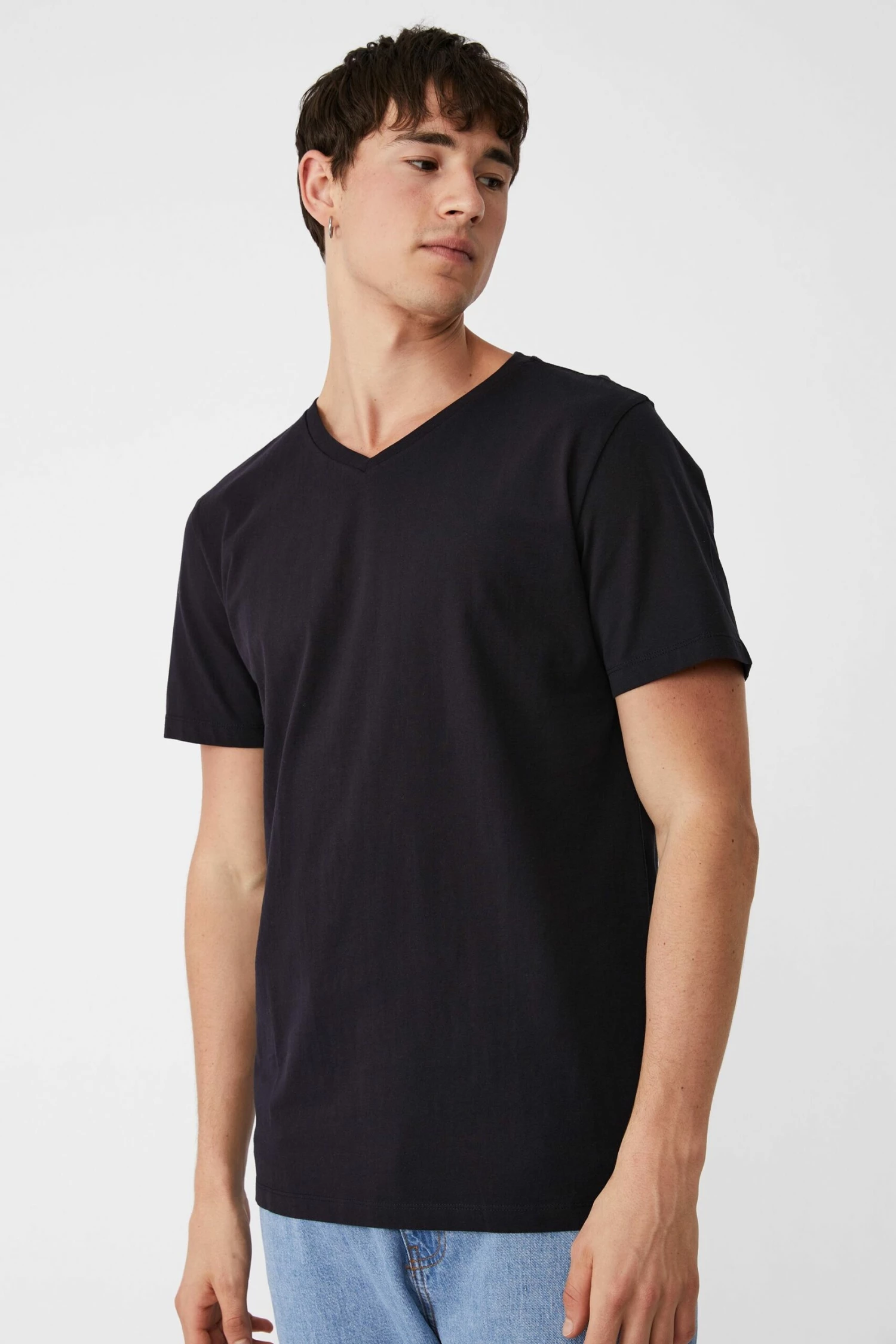 Organic V-Neck T-Shirt WASHED BRICK 5 Organic V-Neck T-Shirt WASHED BRICK - Image 5