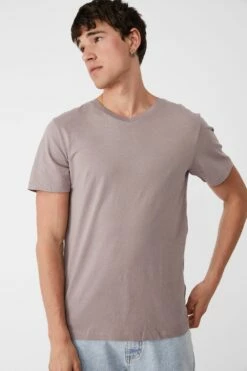 Organic V-Neck T-Shirt WASHED BRICK 13 Organic V-Neck T-Shirt WASHED BRICK -Mens Clothing Store 3611223 15 2