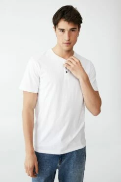 Organic Henley T-Shirt ICED LILAC -Mens Clothing Store 3611224 02 2