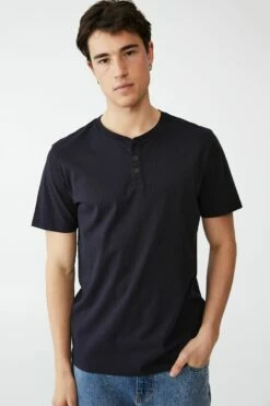 Organic Henley T-Shirt ICED LILAC -Mens Clothing Store 3611224 04 2