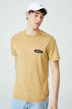 Ford T-Shirt LCN FOR CURRY BROWN/FORD - LOGO
