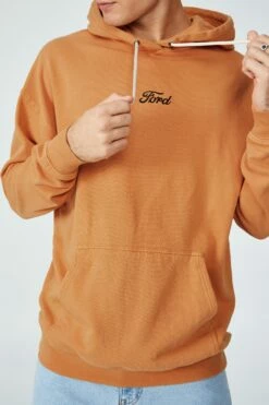 Ford Fleece Pullover LCN FOR BUCKSKIN GOLD/FORD LOGO -Mens Clothing Store 3611233 01 4