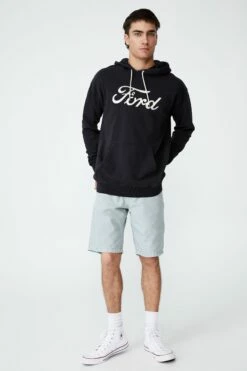 Ford Fleece Pullover LCN FOR BUCKSKIN GOLD/FORD LOGO