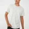 Organic Stripe T-Shirt WHITE BLACK EASY STRIPE