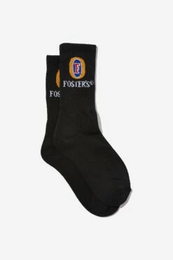 Fosters Active Sock LCN FOS BLACK/FOSTERS LOGO -Mens Clothing Store 3611240 03 2 1