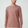 Organic Long Sleeve T-Shirt COGNAC BROWN