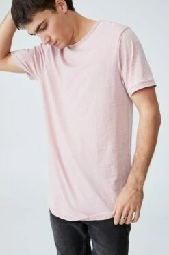 Curved Hem T-Shirt MILITARY BURNOUT