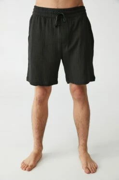 Mens Sleep Short WHITE/GRAVEL STONE STRIPE 14 Mens Sleep Short WHITE/GRAVEL STONE STRIPE -Mens Clothing Store 3611316 31 2 1