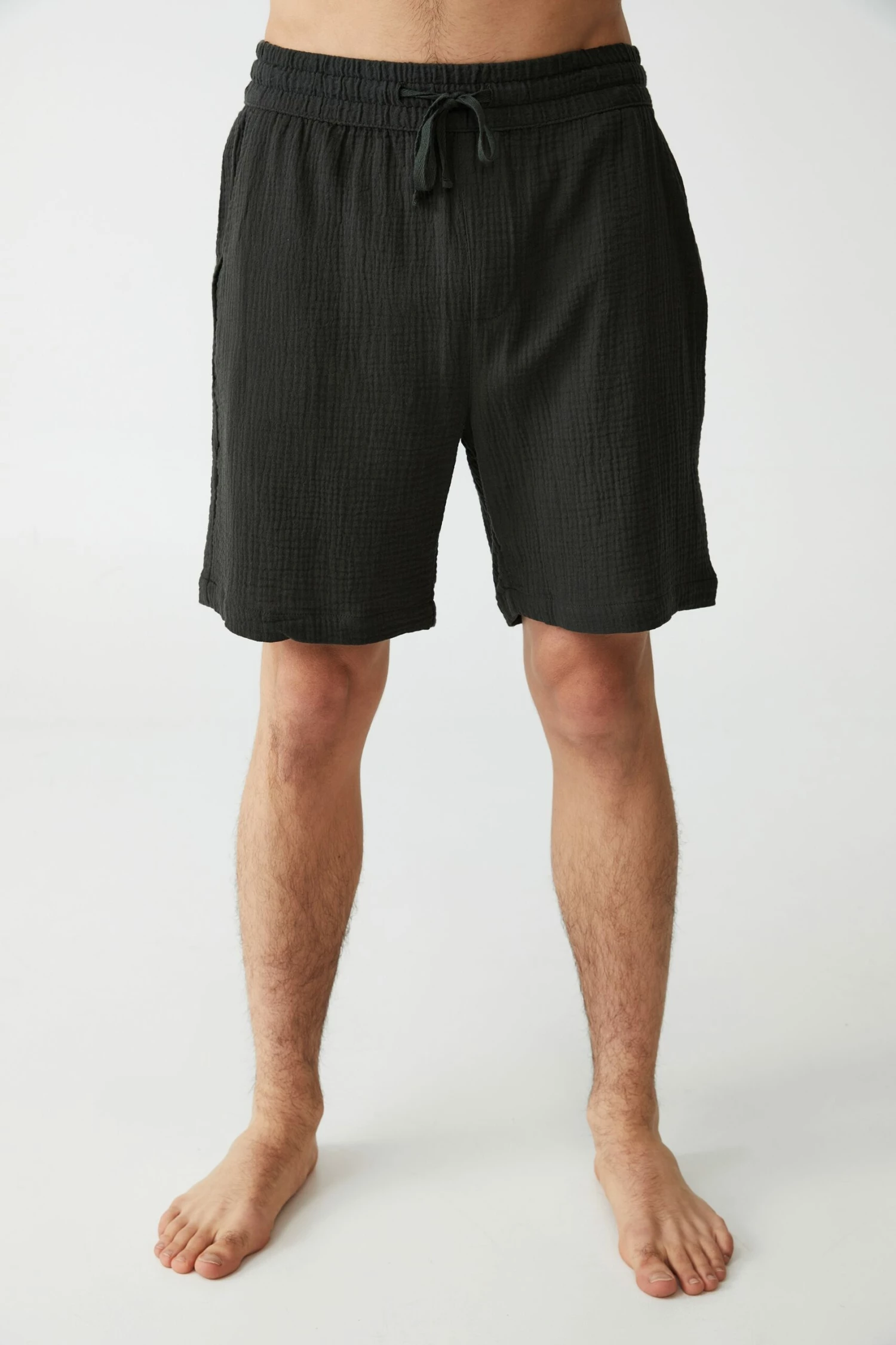 Mens Sleep Short WHITE/GRAVEL STONE STRIPE 6 Mens Sleep Short WHITE/GRAVEL STONE STRIPE - Image 6