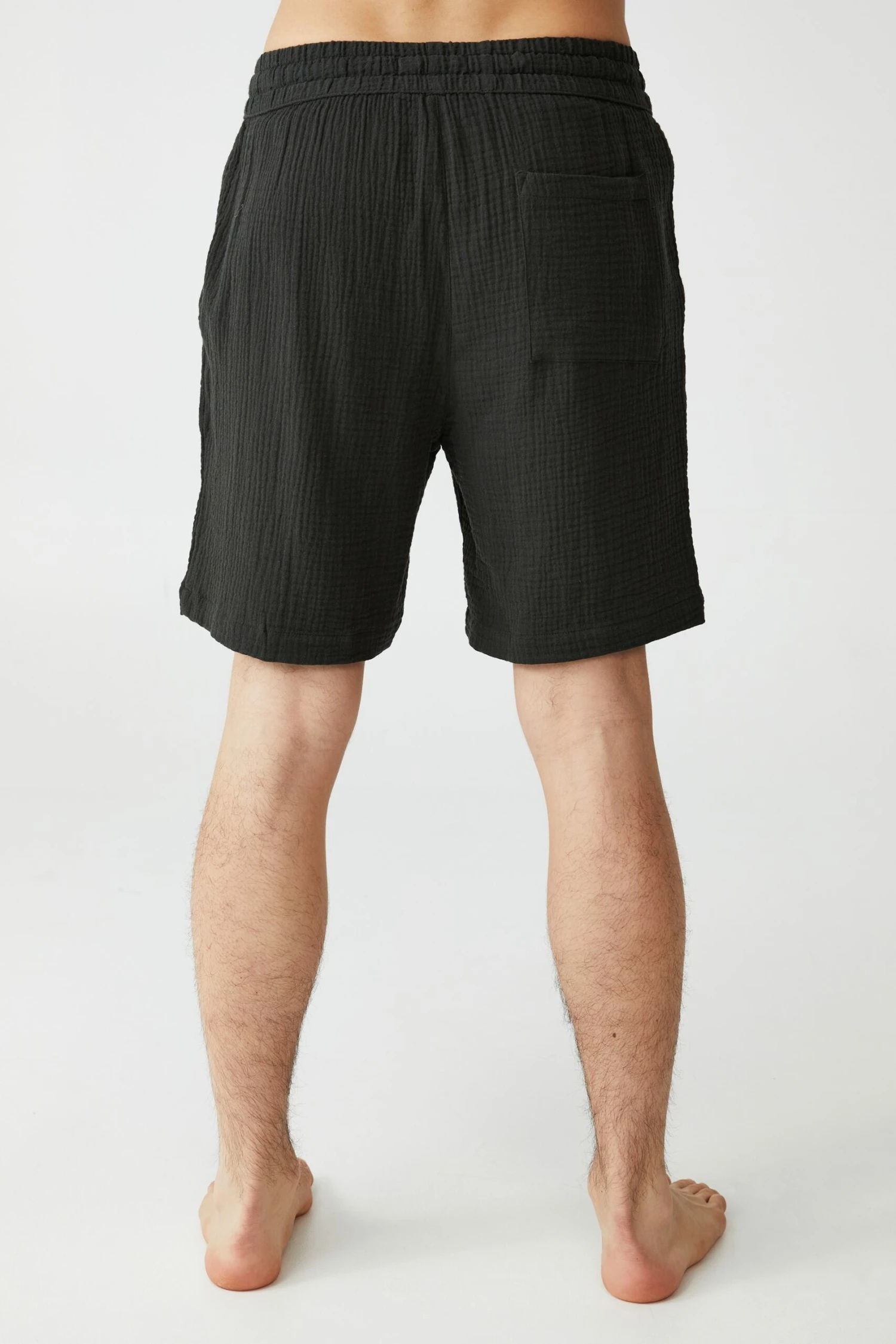 Mens Sleep Short WHITE/GRAVEL STONE STRIPE 8 Mens Sleep Short WHITE/GRAVEL STONE STRIPE - Image 8