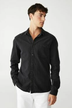 Camden Long Sleeve Shirt VINTAGE BLACK DENIM