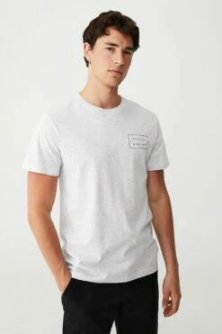 Tbar Classic T-Shirt WHITE MARLE/WEEKEND REPEAT -Mens Clothing Store 3611362 08 2