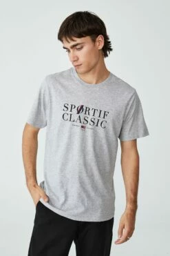 Tbar Classic T-Shirt WHITE MARLE/WEEKEND REPEAT -Mens Clothing Store 3611362 12 2