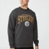 Active Collab Oversized Crew Fleece LCN NFL BLACK/RAIDERS LOGO