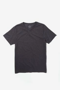 Organic V-Neck T-Shirt CHARCOAL MARLE