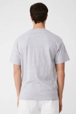 Organic Loose Fit T-Shirt LIGHT GREY MARLE -Mens Clothing Store 3611395 01 3