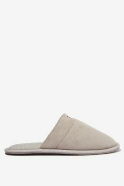 Personalised Mens Slipper GRAVEL SUEDE -Mens Clothing Store 3611400 03 1