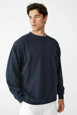 Oversized Crew Fleece OVERCAST GREY -Mens Clothing Store 3611412 03 2