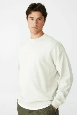 Oversized Crew Fleece OVERCAST GREY -Mens Clothing Store 3611412 05 2