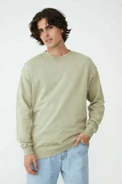 Oversized Crew Fleece OVERCAST GREY -Mens Clothing Store 3611412 06 2