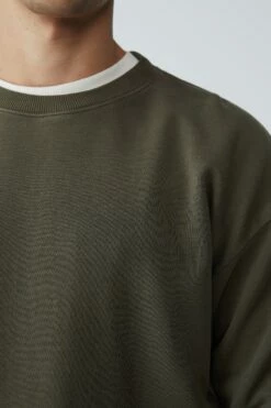 Oversized Crew Fleece OVERCAST GREY -Mens Clothing Store 3611412 17 4