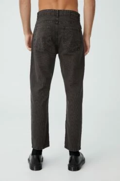 Cropped Beckley Straight Jean WASHED BLACK -Mens Clothing Store 3611425 02 4