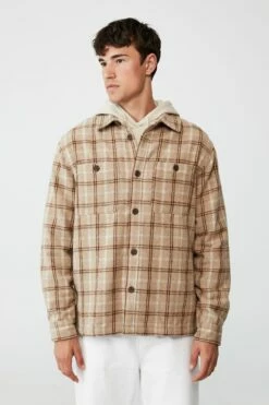 Heavy Overshirt LATTE CHECK